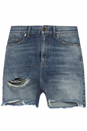 Denim shorts with holes, zdjęcie 1 Denim shorts with holes od Saint Laurent